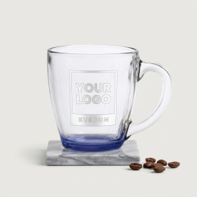 Colorful Base Glass Mug - 16 oz