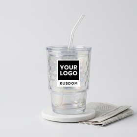 Colorful Laser Glass Straw Cup