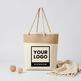 Premium Burlap Canvas Tote Bag
