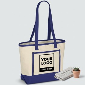 Classic Embroidered Canvas Tote Bag