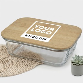 Bamboo Lid Glass Food Storage Box